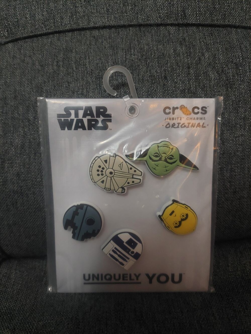 Star Wars Crocs Jibbitz Charms Original 5 Pack Uniquely You Yoda R2D2 C-3PO New